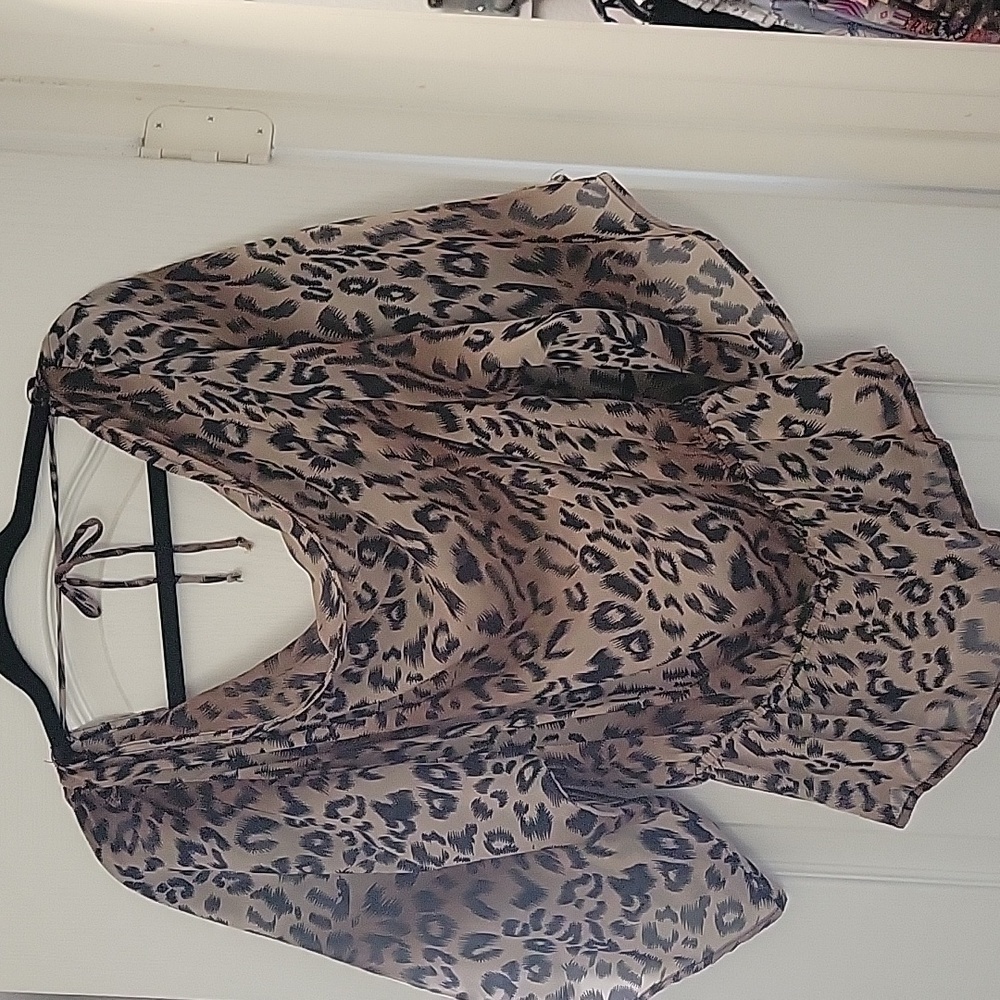 Cheetah print blouse